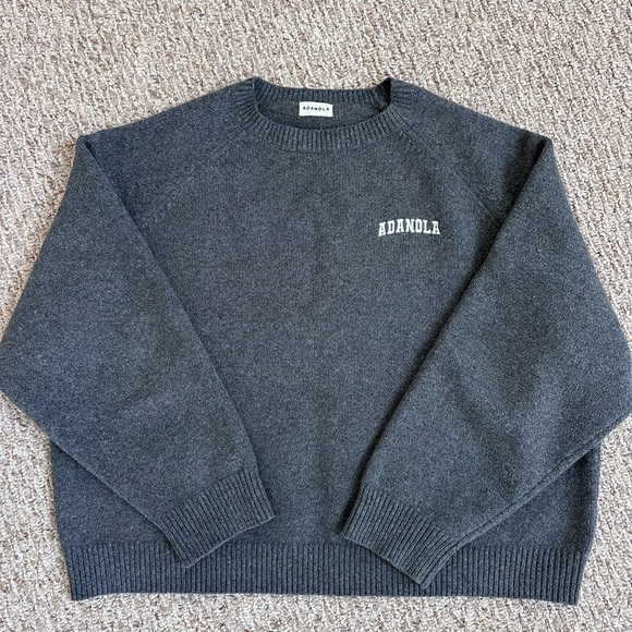 Adanola Charcoal Boucle Sweater - Size L - Picture 3 of 3